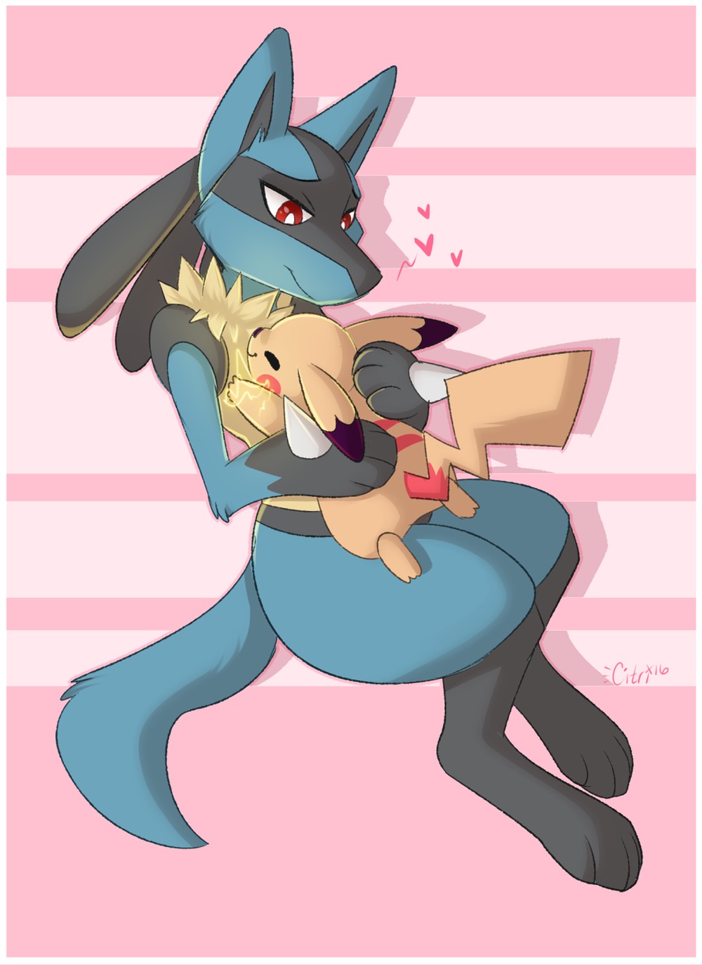 Lucario smiling