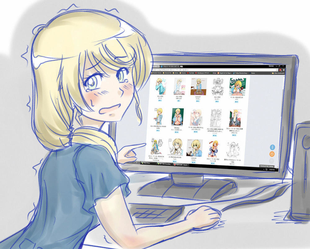 Сбер тян r34. Ellen Baker аниме. Ellen Baker эччи. Правило 34 аниме. Девушка интернет аниме
