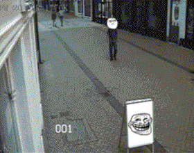 haha. .. &quot;this gif is hilarious, you know what would make it funnier?? rage faces! LOL #SWAG&quot;