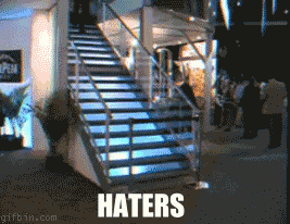 Haters Gonna Fall. Lolololololololol when it loads the 2nd time its alot more funny..