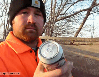 How real men open beer cans. .. This is why rednecks don't have teeth.