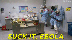 how texas handles ebola. .. Woah didnt know they had live footage of them finding the cure.