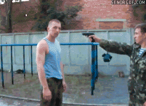 How to disarm a man with a gun (gif). .. having had this happen more than once to me, i can say that this takes a lot of self control and discipline to accomplish in that situation. no matter how bad a