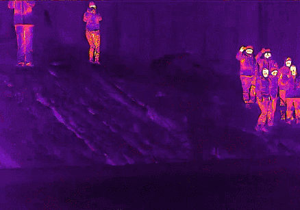 Thermal image of a car. .. For those who wondered how farts in thermal vision looked like