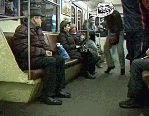 Troll on Train. .. Troll man AWAY!!!!!
