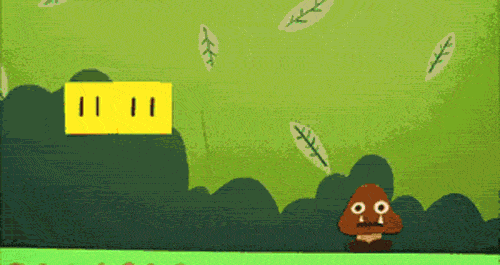 When you realize this is what happens. .. He didn't have to kill poor goomba. He could've easily jump over it. Mario is crazy cruel dude on shroomz.