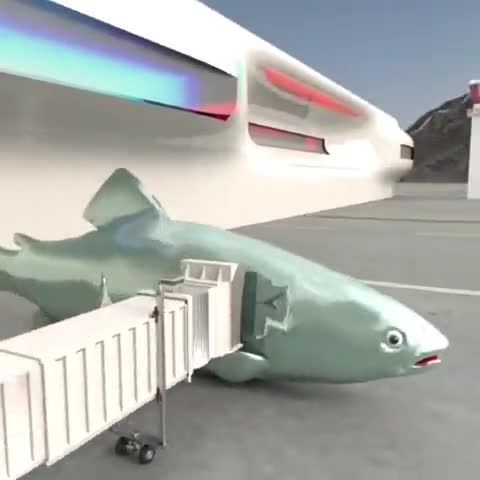 Flying Fish. .. Team Rocket getting into their Magikarp submarine