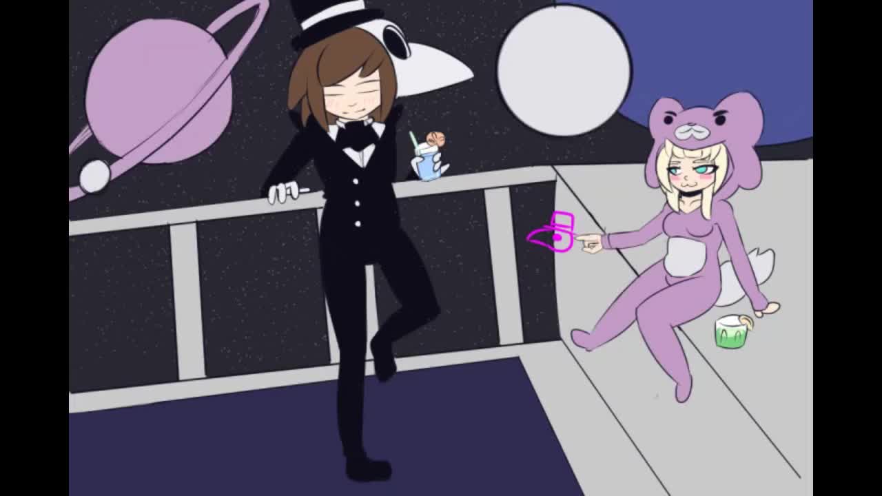 Downtime. Just a silly thing I made for a friend as a birthday gift. Its us hanging out in VRChat as our usual avatars. Janky as , but it was done in about a da