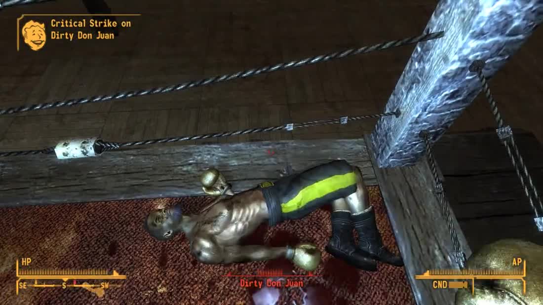 Always take the melee knockdown perk. .. What mod is this from? Or where the is a boxing place in new Vegas?