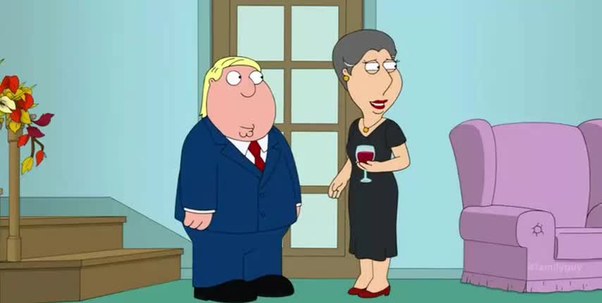 Hi Grandma. The most uncomfortable but funny scene from the most recent episode of Family Guy.. What's he saying before &quot;I deserve pain&quot;? I can't understand