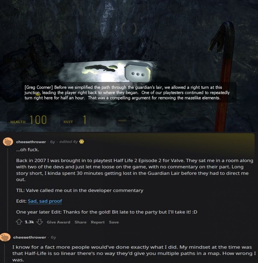 0 IQ redditor. .. I probably would have done that myself a few times if the layout was confusing. That mission GI blues in fallout:NV me up. But really 30 minutes. Come on dont b