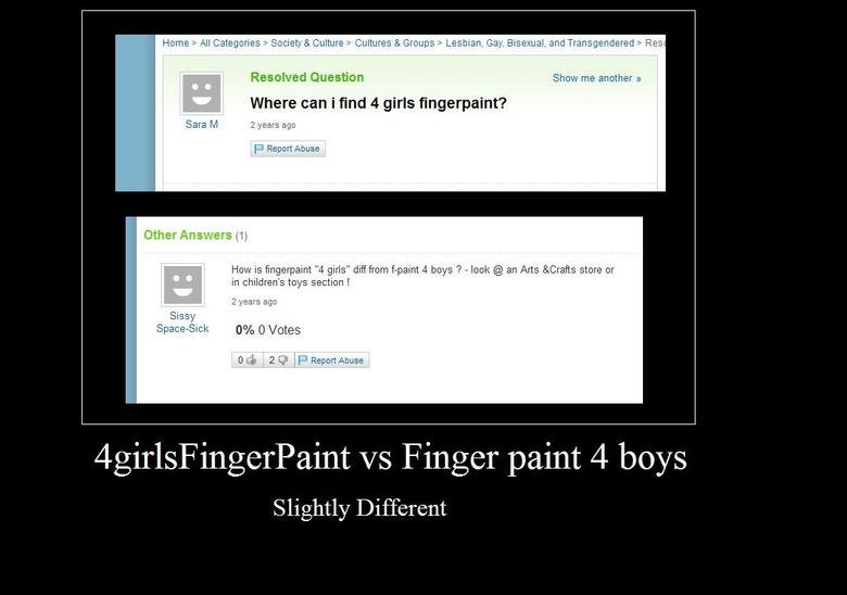 4 Girls Fingerpaint vs Fingerpaint 4 Boy. 