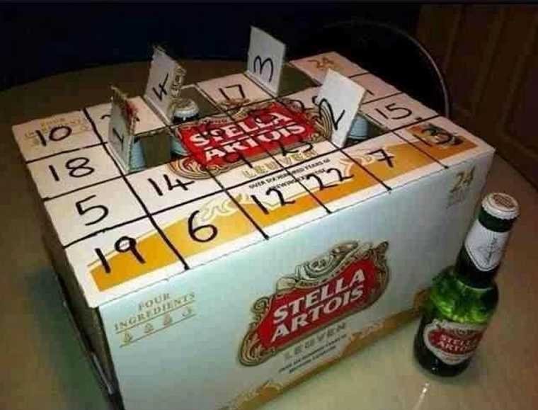 Advent Calendar. .. Stella Artois, eh? Does it come with a free wife-beater?