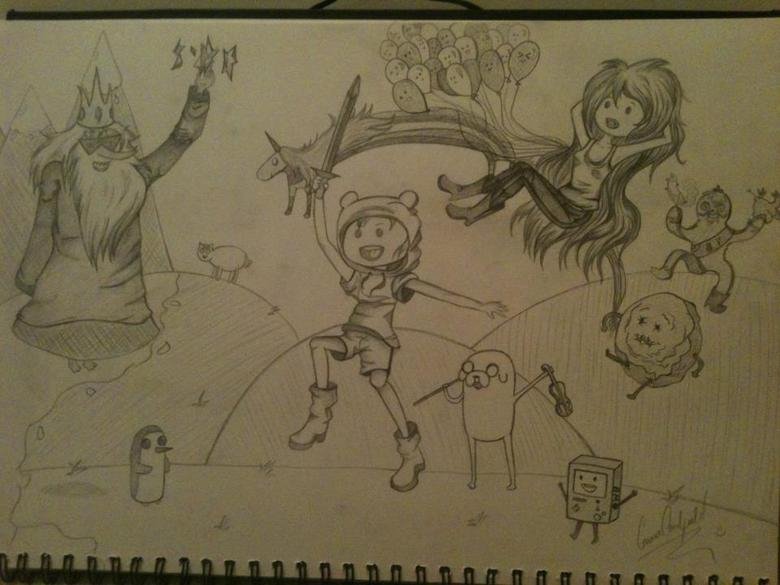 Adventure time drawing. um.. yeah.. Cool! here is mine.