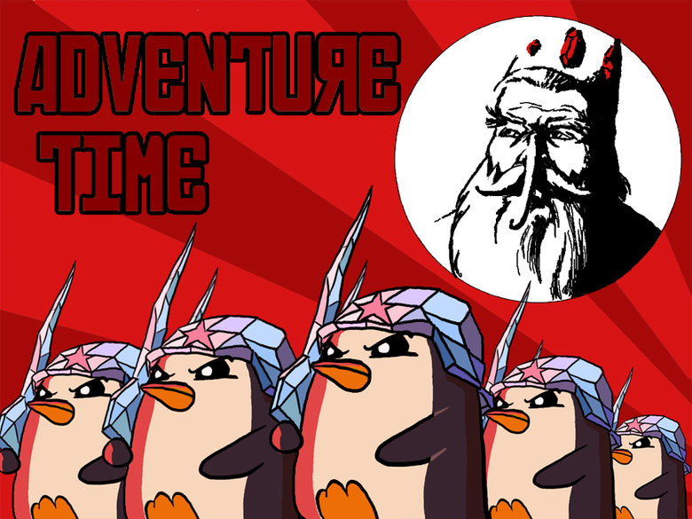 Adventure Time in Russia. In Soviet Russia, Ice king rules you... Okay lol