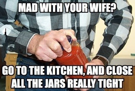 After a fight with your sandwich maker. Won't work with imaginary girlfriends.... Rikroll I . e All THE TIGHT. You monster