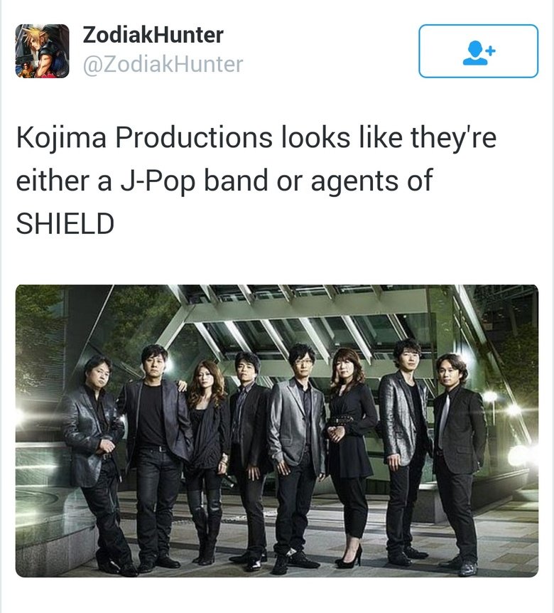 Agents of Outer Heaven. . Kojima Productions looks like they' re either a band or agents of SHIELD. J-pop band named Agents of Kojima