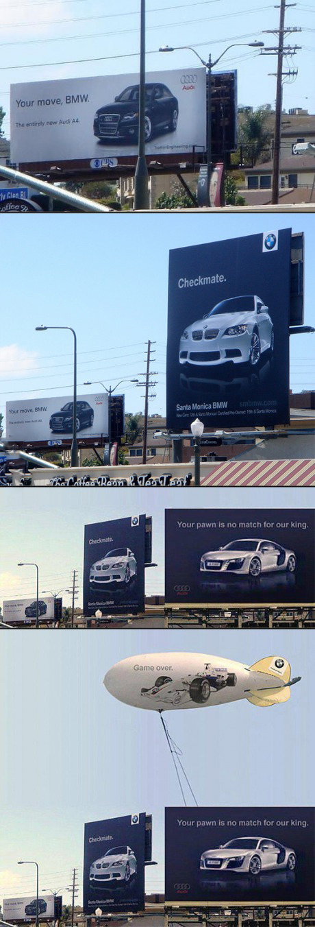 Aggressive Marketing. BMW - Big Mexican Woman.. This would have been an acceptable reaction.