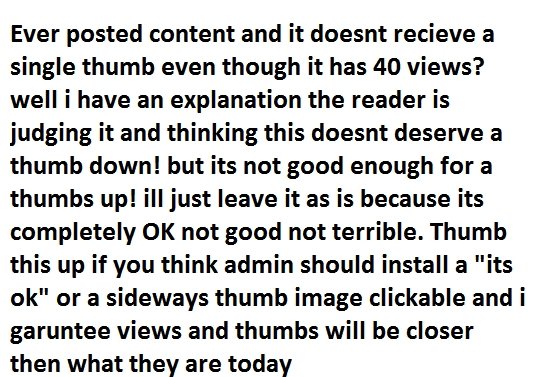 Agree?. . Ever posted cement and it doesnt recieve a single thumb even though it has 40 views? well i have an explanation the reader is judging it and thinking 