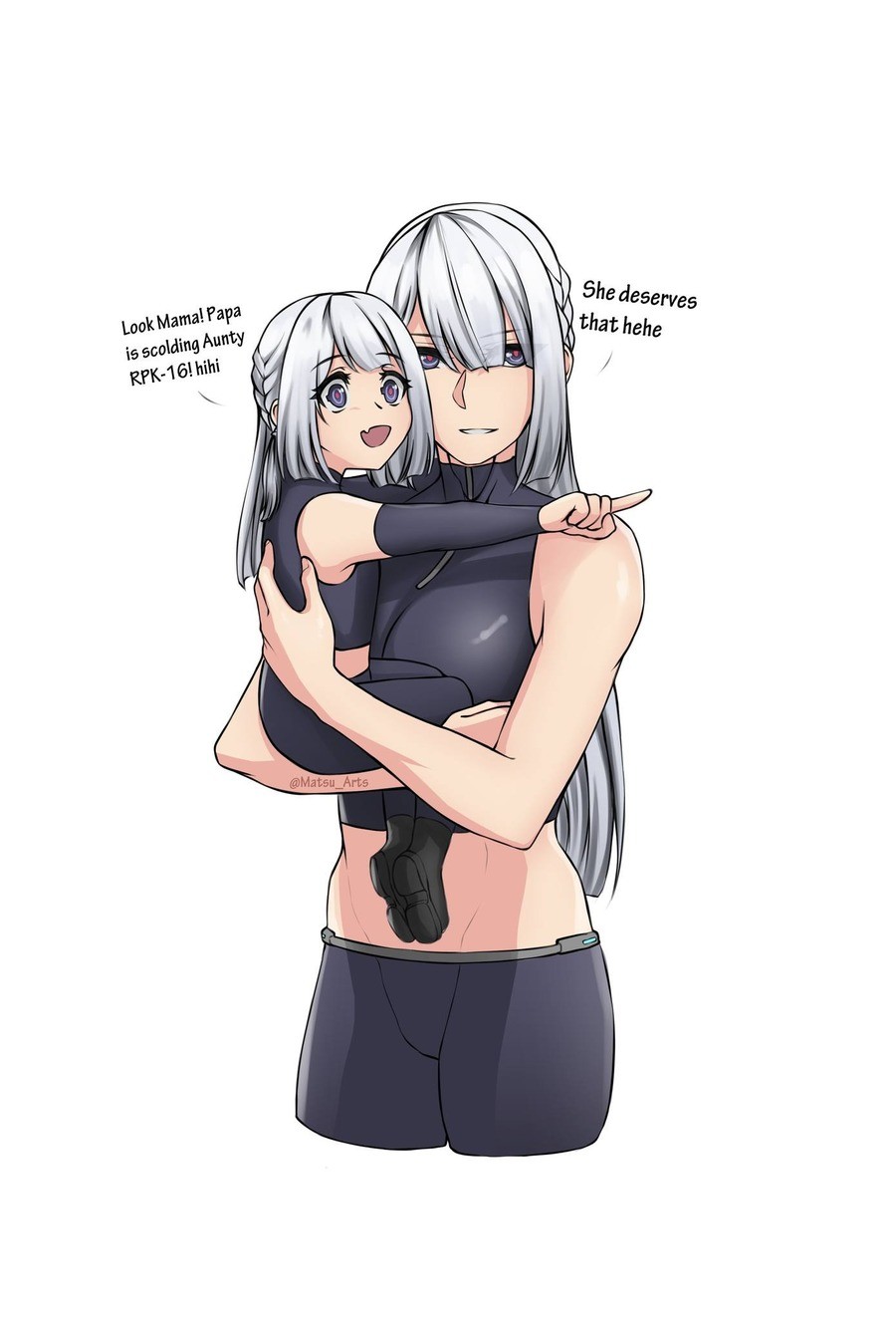 AK-15 and her daughter. join list: GirlsFrontline (615 subs)Mention Clicks: 148992Msgs Sent: 609445Mention History.. 2 kinds of people