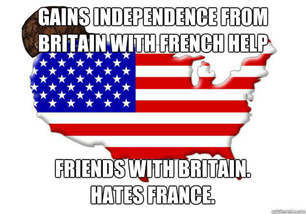 American Revolution. .. What country doesn't hate the french?