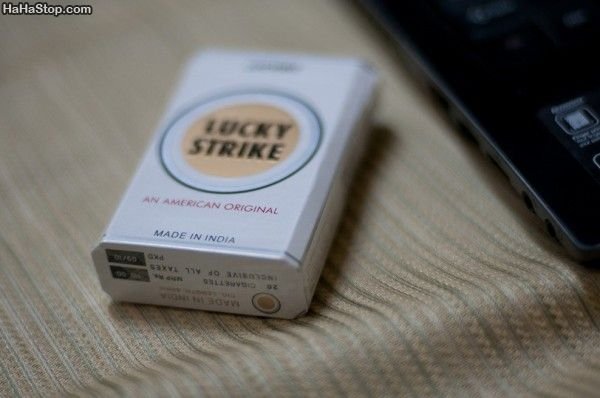 American Original. .. lucky stripe cigarettes were originally made in america that is an electronic cigarette i believe the packaging is for nostalgia and to be clever