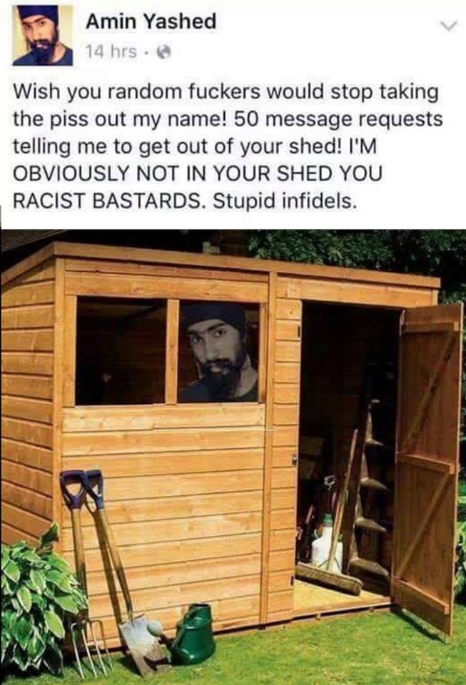 Amin Yoshed.. . Ehrm' ll Washed Wish you random fuckers would stop taking the piss out my name! 50 message requests telling me to get out of your shed! PM OBVIO
