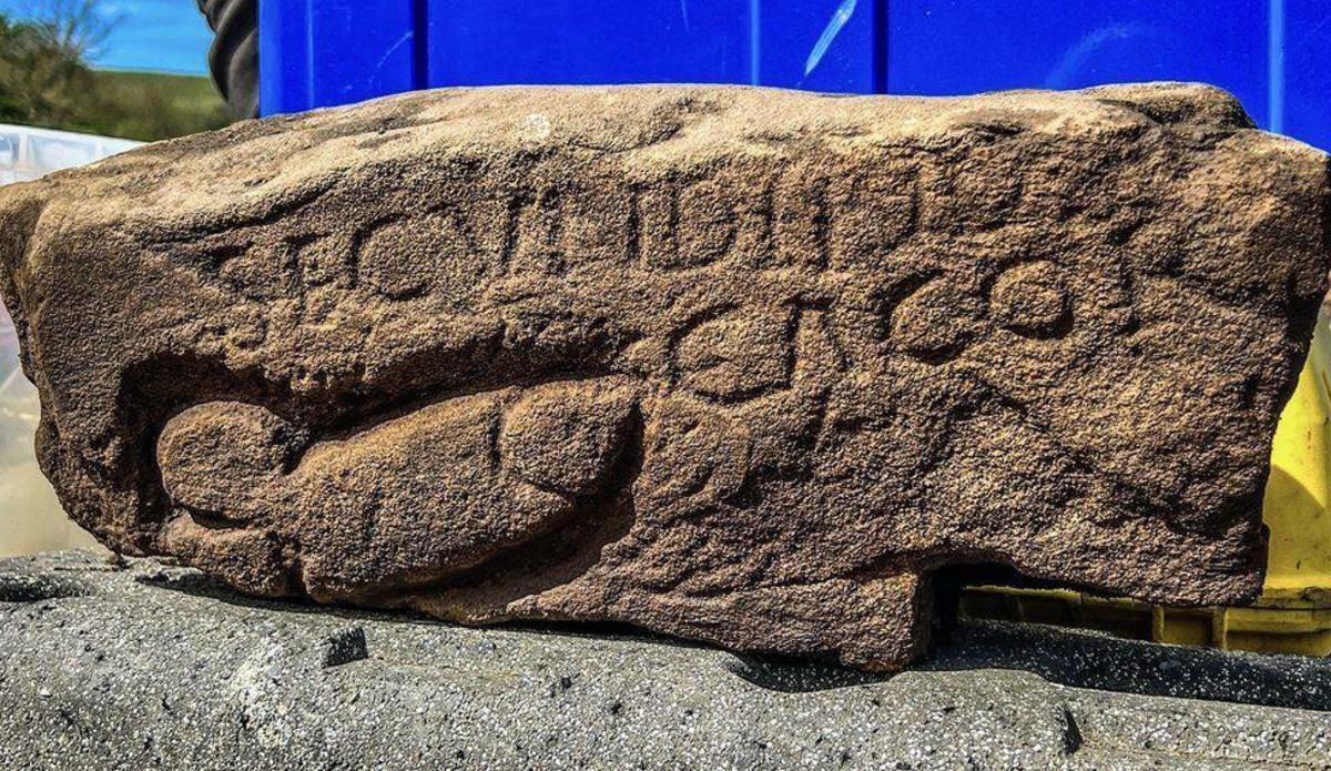 Ancient Roman cussing. Found near Hadrian's Wall, which was built in 122-128, this stone shows how much gripe someone had with Secundinus. It reads &quot;Secund