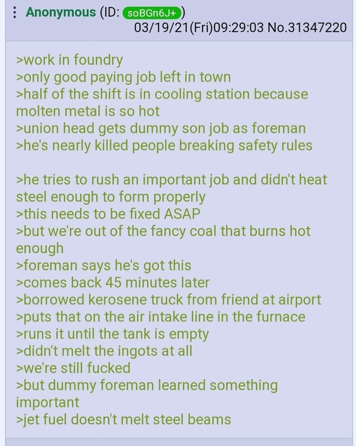 Anon's idiot boss learns a lesson. .. Unions don't work