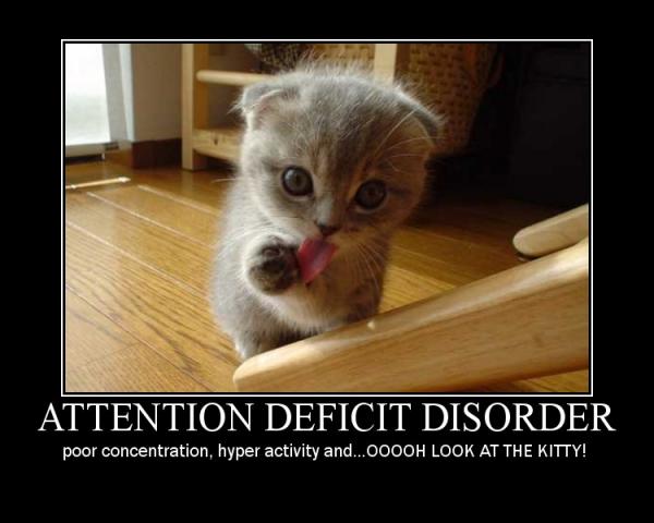 Attention Deficit Disorder. .. I find thise type of humorism so selfish, so poor, so... Aww, It's just so cute!!!