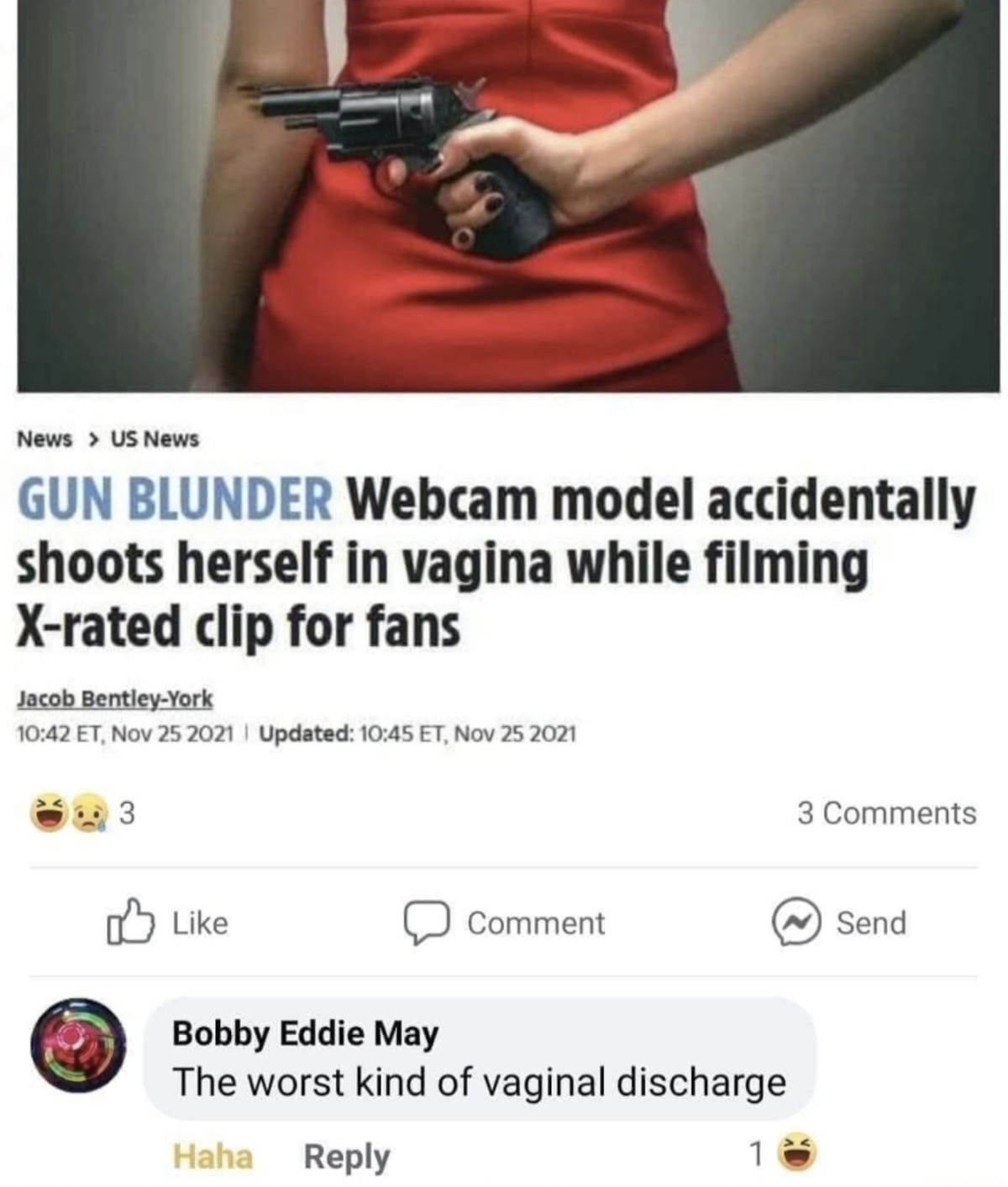 Bang Bang. .. This is why you don’t with guns.
