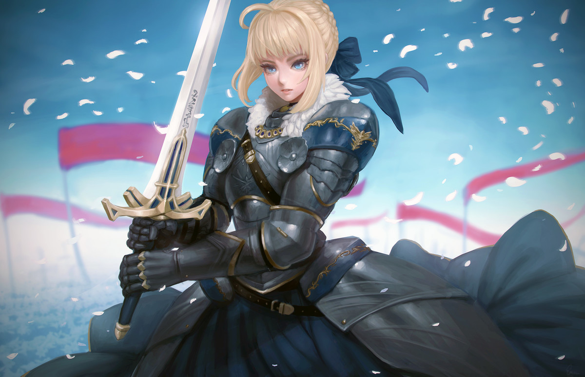 Beautiful Artoria Pendragon Art. Source fathersday/ join list: Fate (425 subs)Mention History join list:. Also steel armor wouldn't flutter in the wind with the dress