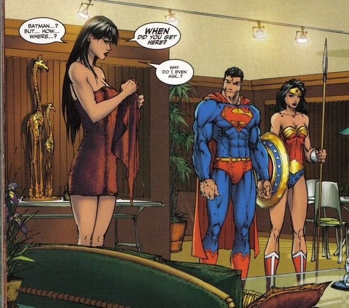Big Barda makes Superman feel short.. join list: GiantWoman (383 subs)Mention History.. i like how batman has 0 to give and he just takes whatever he needs.Comment edited at .