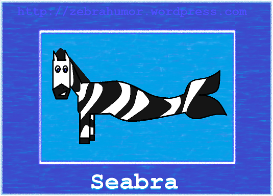 Black, white, and underwater. What do you get when you cross a zebra and a fish?.. What is this creature that has come to be? It looks like a zebra made for the sea. It tossed a coin and made a wish. Now it swims just like a fish. But could th