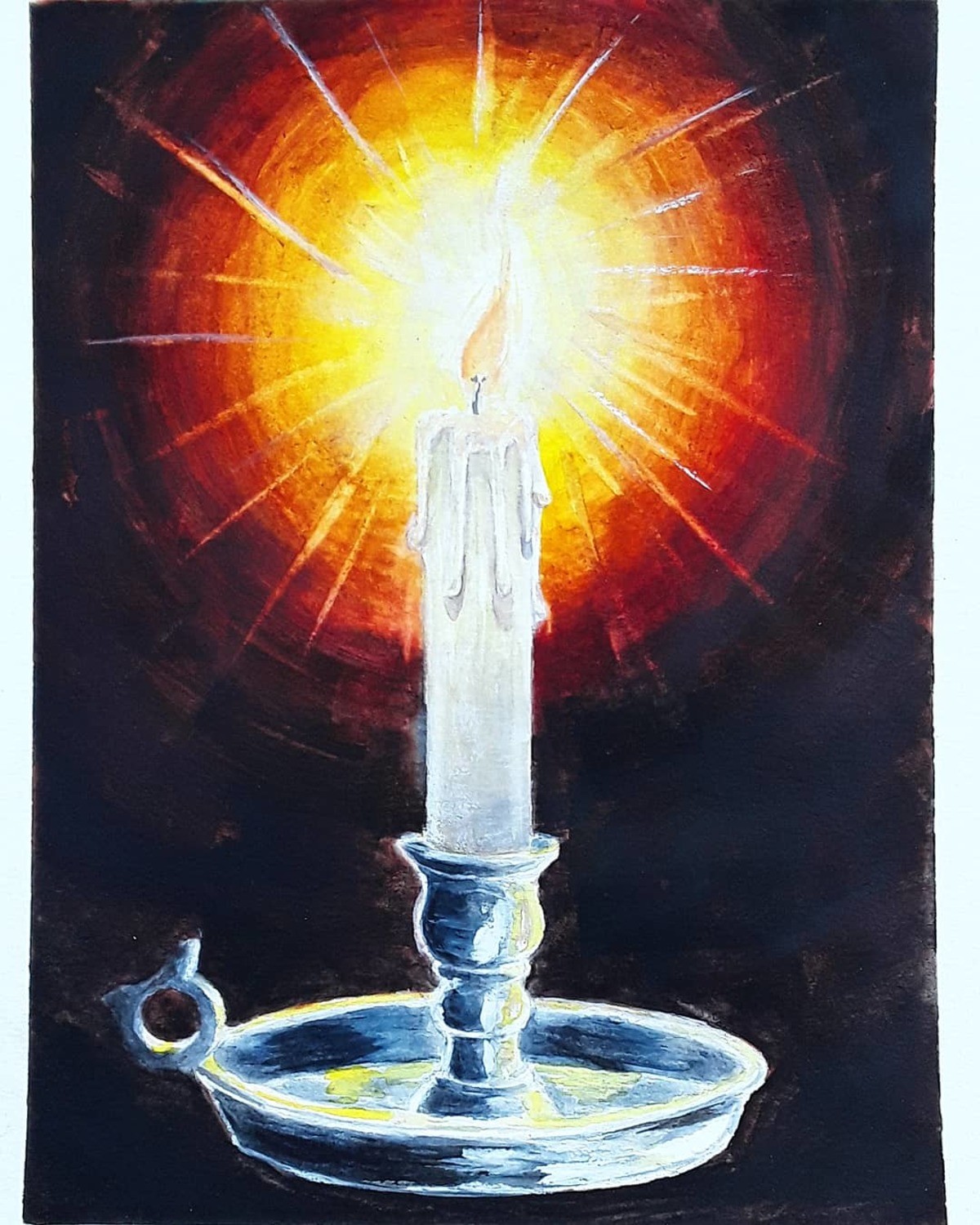 Candlelight (And Process). Candlelight. Watercolor and gouache join list: WatercolorAndOrInk (43 subs)Mention History I completed this before Inktober! I'm doin