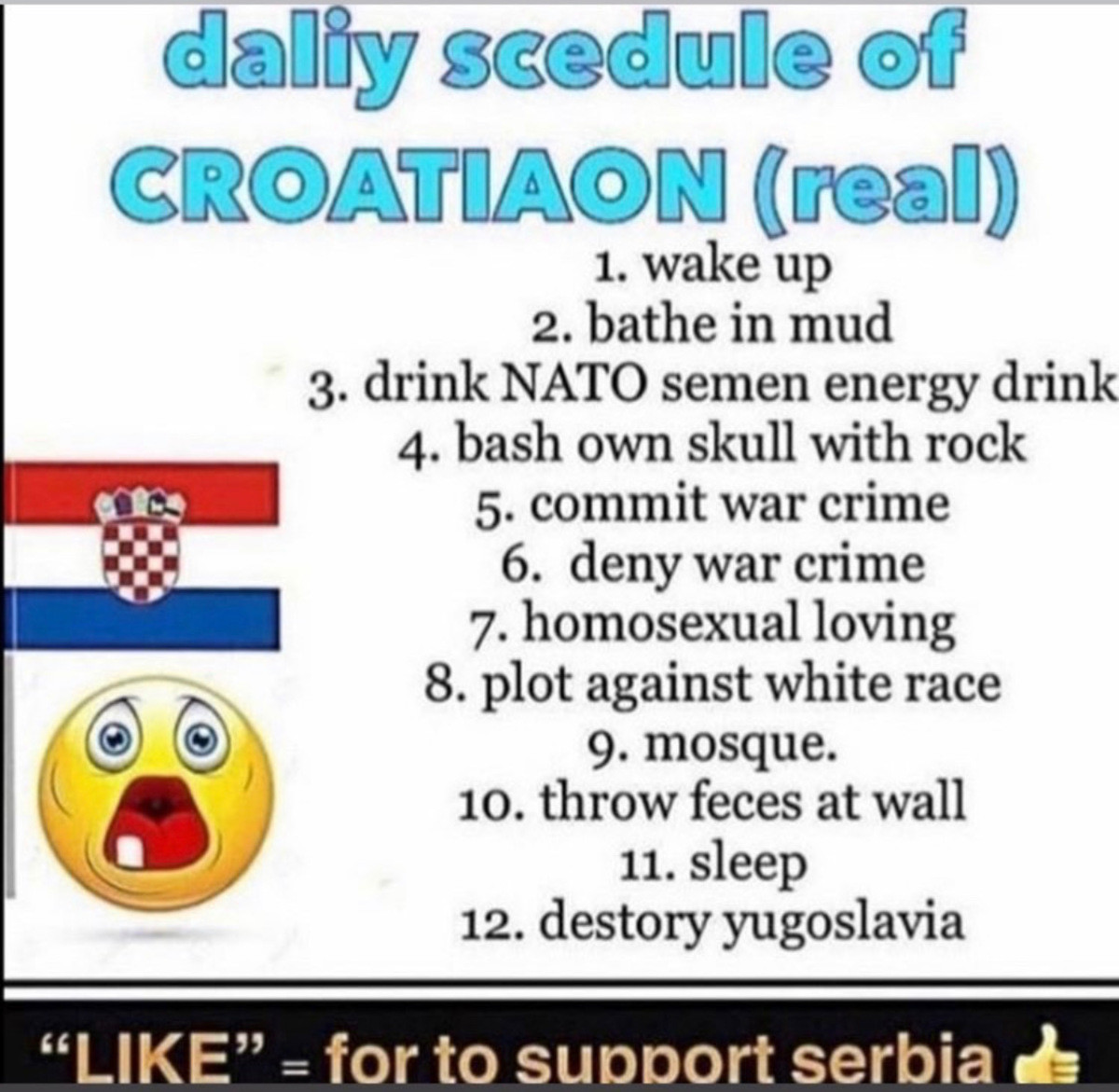 croat life. .. something something kosovo je sirbija