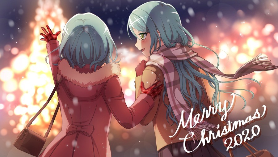 Daily BanG Dream 426: Merry Christmas. Official art posted by the official GBP Twitter: _ dream _ gbp/status/1341941970978045952 More Christmas fanart below Art