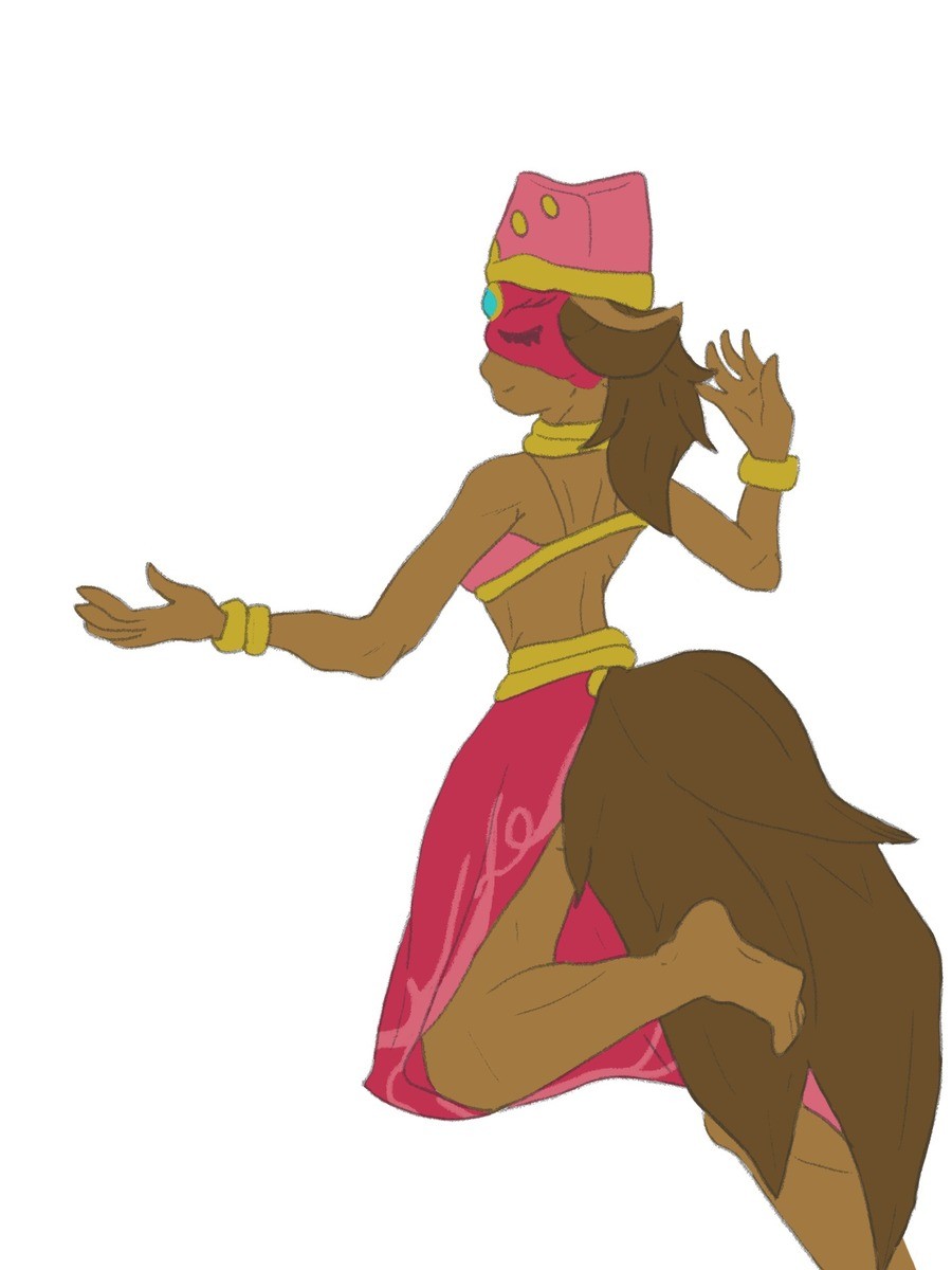 daily drawing day 15. arabian dancer. this furry dancer girl was a request from someone over on twitter. if you have a request for my daily drawing just comment