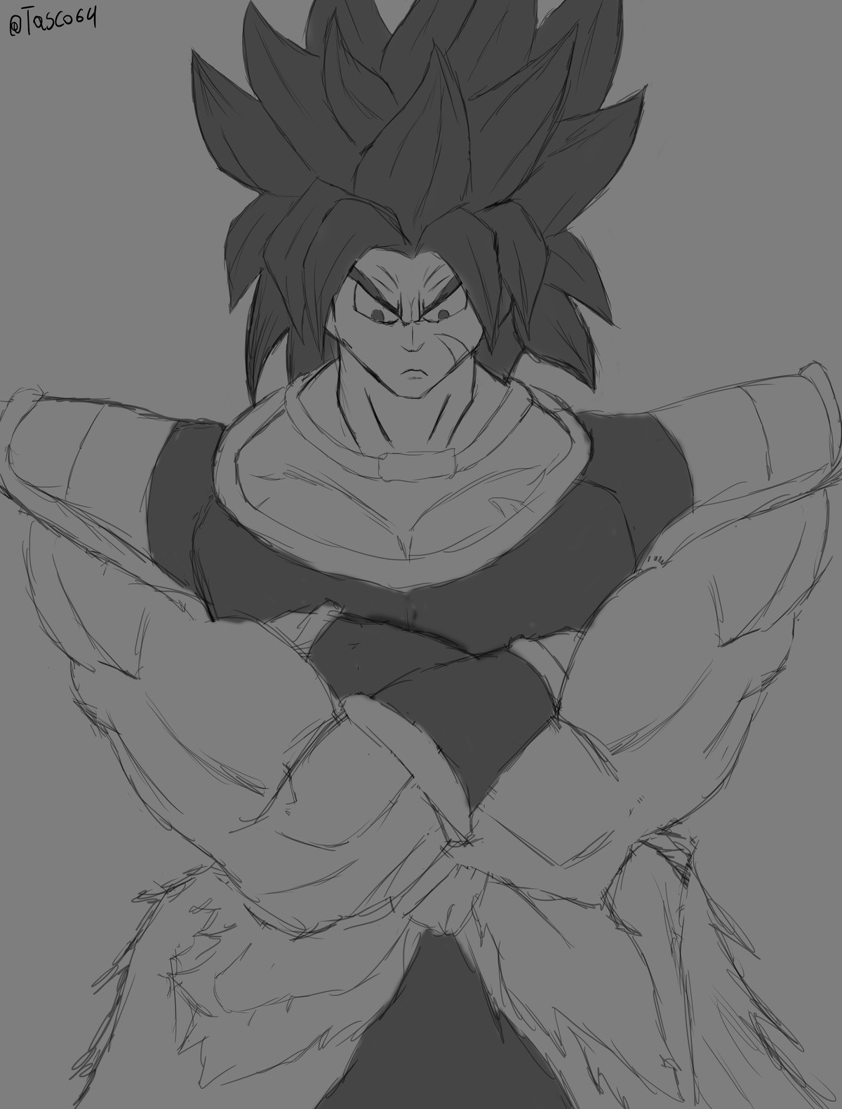 DailyDrawing day 223. best broly. i know i should probably be working on old stuff..............but i wanted to draw a broly. also new broly 10/10 better than o
