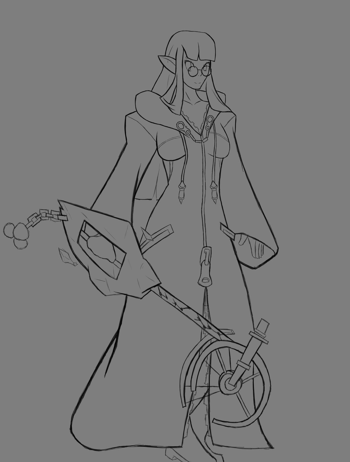 DailyDrawing day 284. More Halloween costumes for our dnd campaign. this is our parties druid as an orginization 13 member. also to the 5 people who like my stu