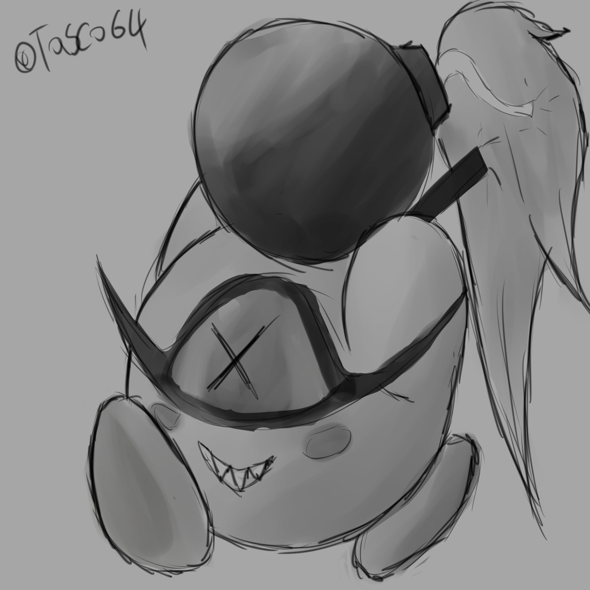 DailyDrawing day 312. new design for bomb kirby join list: SupernerdART (100 subs)Mention History.. Good:^)