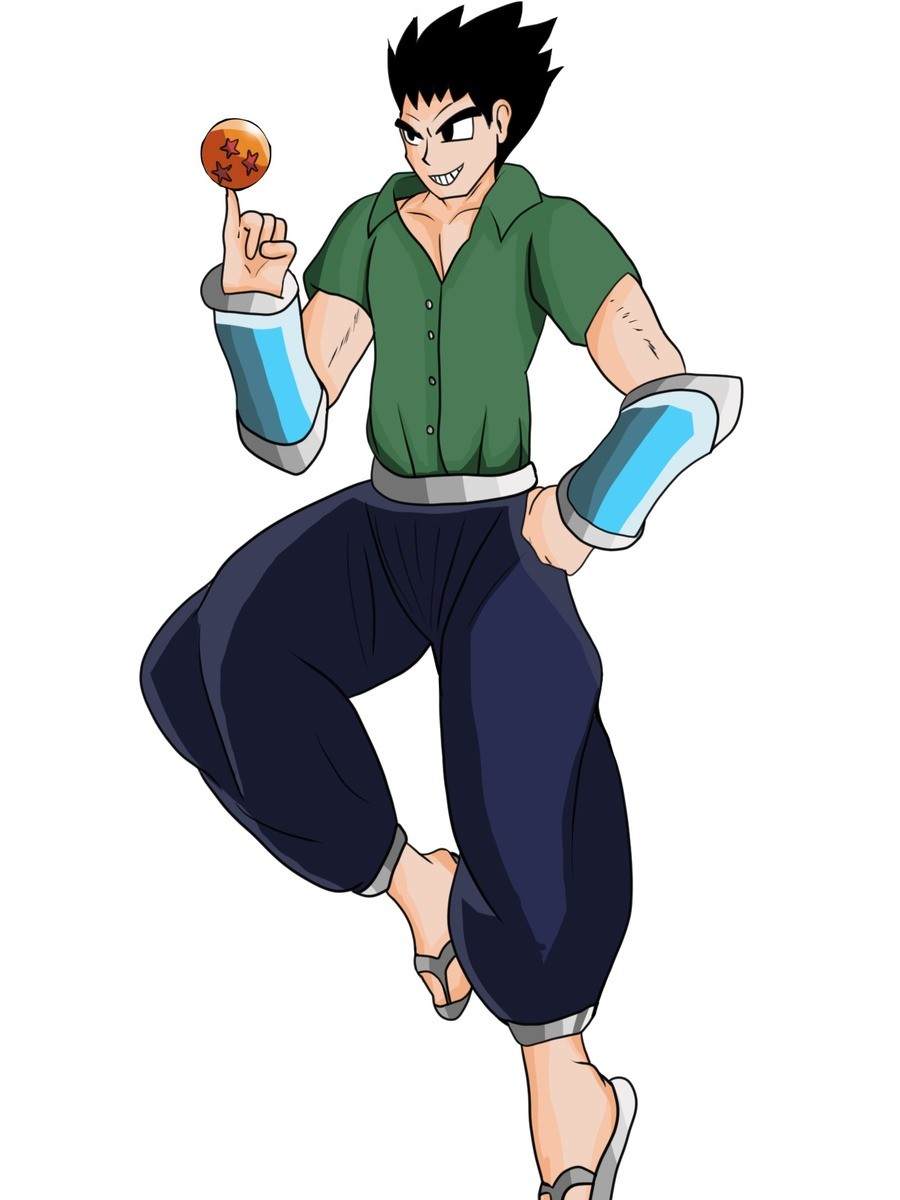 DailyDrawing day 38. more dbx oc. today isnt even my oc. its a friend of mines dragon ball xenoverse character. he wore a normal green business shirt baggy blue