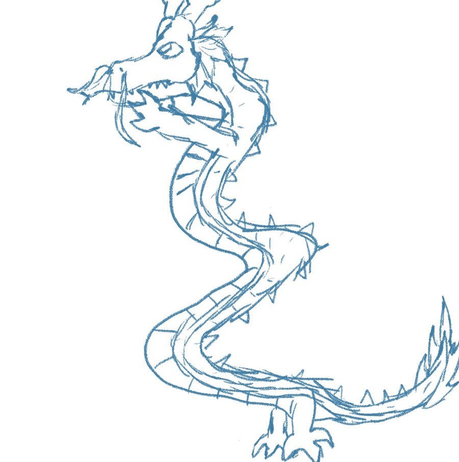 DailyDrawing day 44. i am very tired. i started my new job today and im very tired so heres a sketch of a baby shenron. join list: SupernerdART (100 subs)Mentio