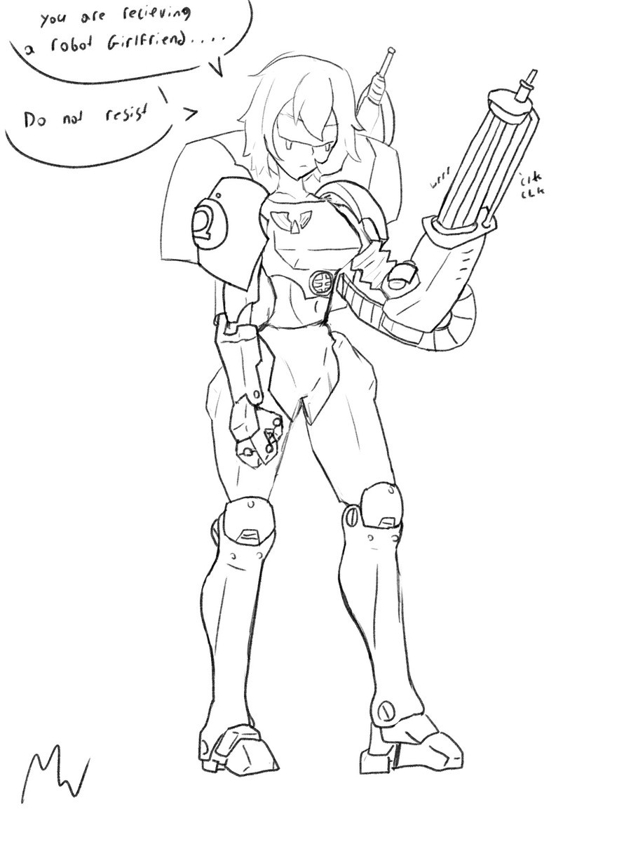 DailyDrawing day 92. UR-025. as promised yesterday UR-025. im thinking when i finish painting im either playing him or the eldar girl. both seem pretty sweet im