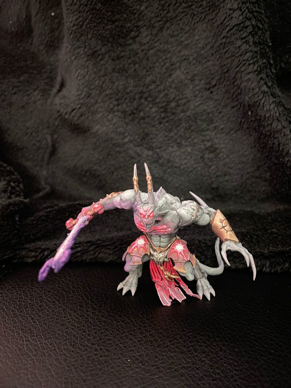 Deamon Prince work in progress. Recently decided to start collecting my first proper army and decided to make a demon army. Got this dude a few days ago and he'