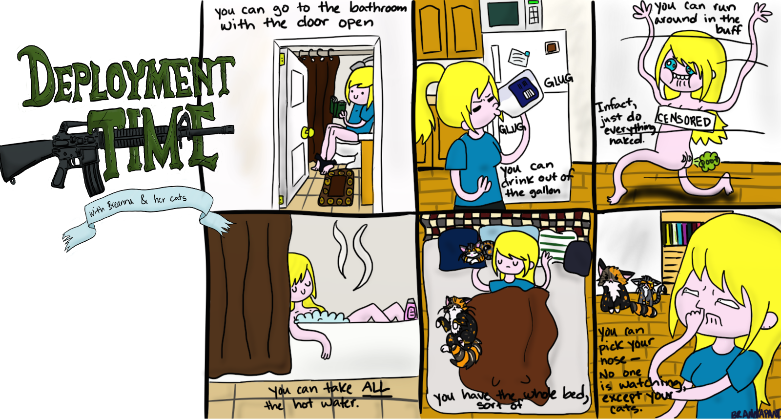 DT: The Positives of Living Alone. the second week of Deployment Time, I upload at least once a week... This comic is about looking at the positives about being