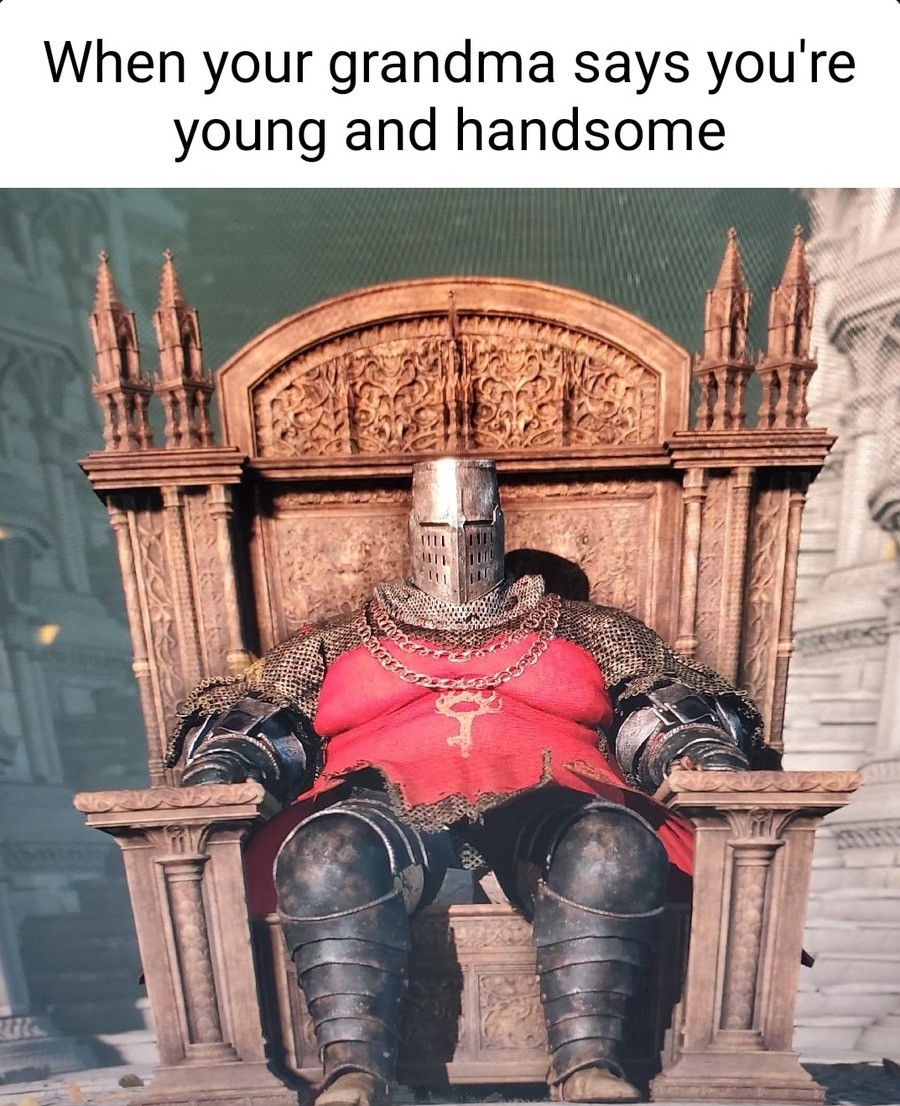 Fat bastard. .. The exaggerated swagger of a souls player