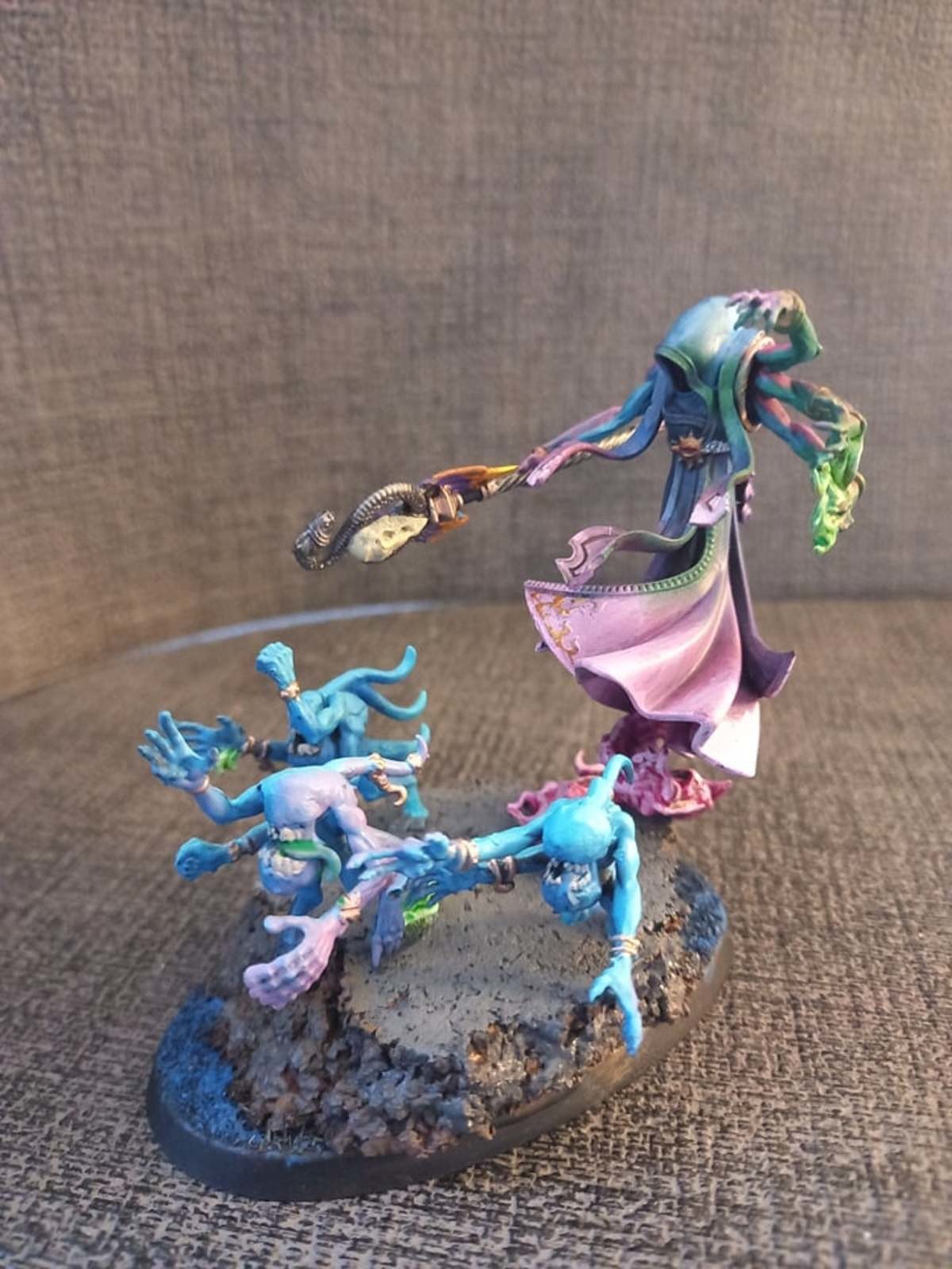 Finished up my changling boy. Thought adding in the blue horrors from the burning chariot made a nice touch join list: Models (16 subs)Mention History.. It really made a nice touch