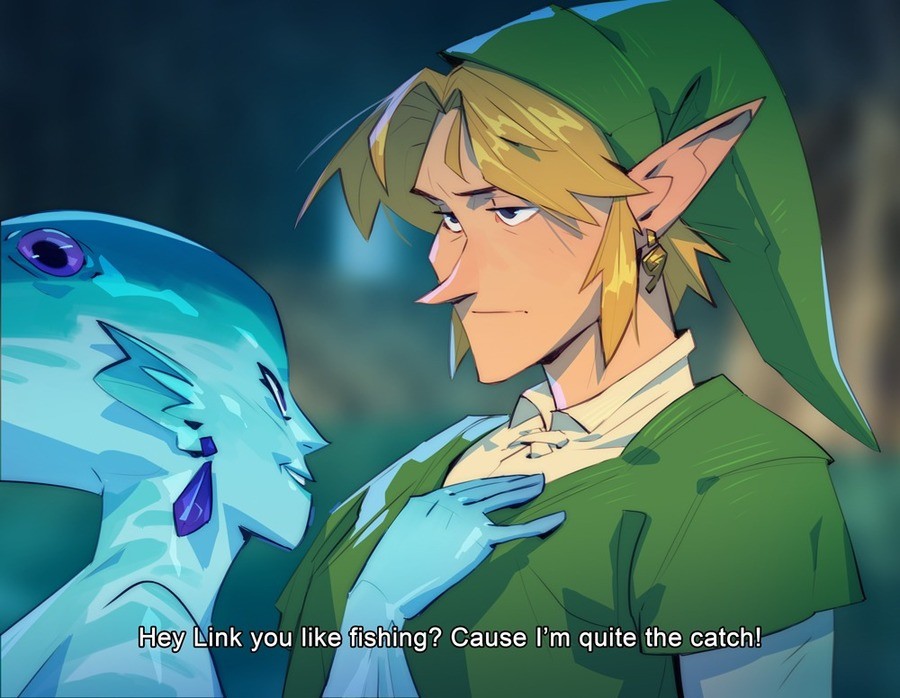 Fishing Puns. Source: .. Why does link have that doofenschmirtz nose tho