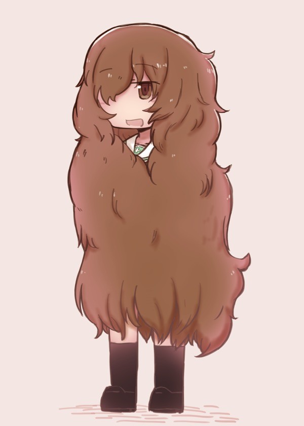 Fluffy Hair Girl with Long Hair. Source illust.php?mode=medium&amp;illustid=63271215 join list: MilitaryWaifu (516 subs)Mention History.. Time to make it into braids for hair bondage.